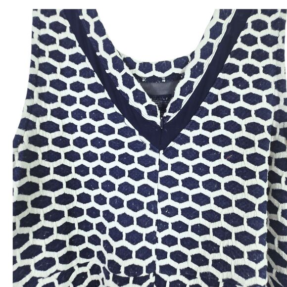 Pixley Navy & White Midi Dress 2x - Picture 3 of 9